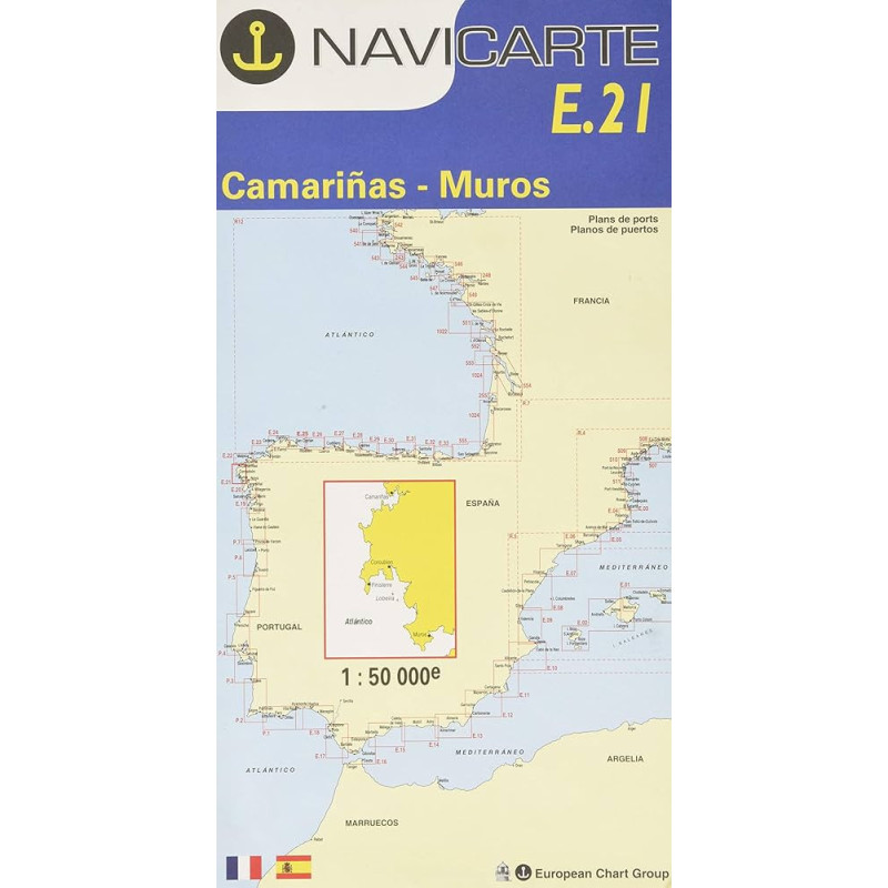 Marine Chart Navicarte E21 - Camariñas, Muros