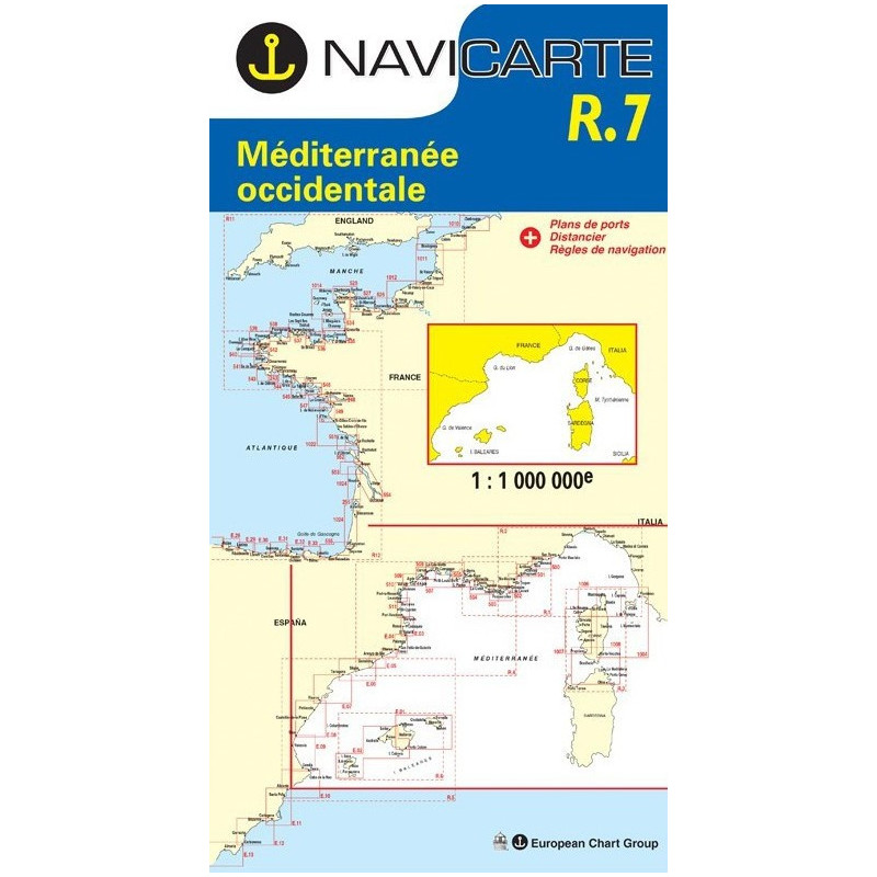 Carta Nàutica Navicarte R7 - Mediterrani Occidental Carta Nàutica Navicarte R7 - Mediterrani Occidental