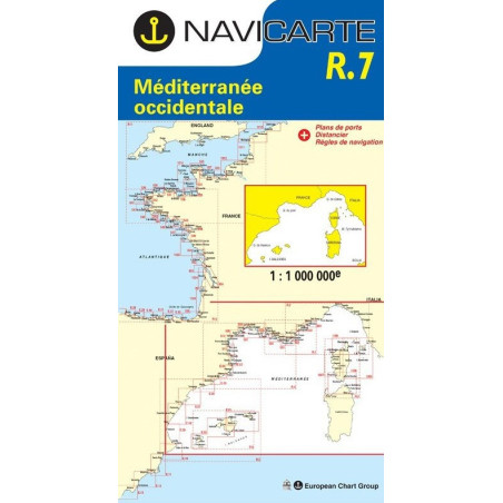 Comprar Carta Náutica Navicarte R7 - Mediterráneo Occidental -Stratosens.com