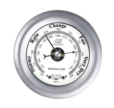 Buy Chrome Barometer 4" with Refined Bezel Plastimo - Stratosens.com