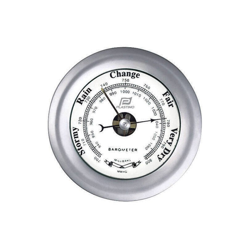Barómetro Cromado 4" con Bisel Refinado Plastimo