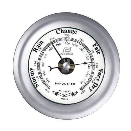Buy Chrome Barometer 4" with Refined Bezel Plastimo - Stratosens.com