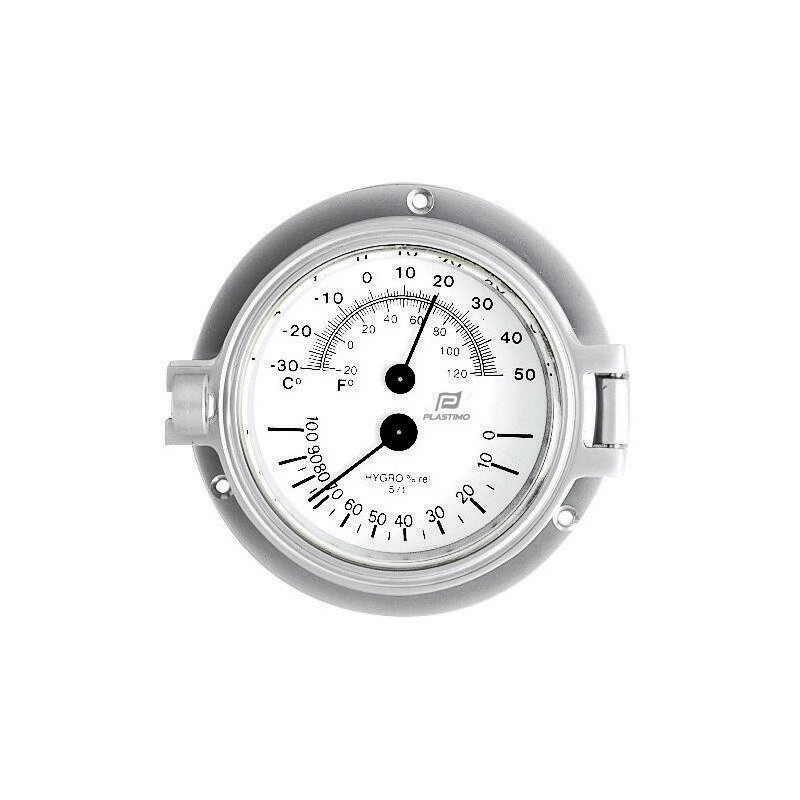 Chrome Thermometer Hygrometer 4" Plastimo