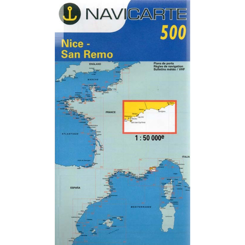 Marine Chart Navicarte 500 - Nice, San Remo