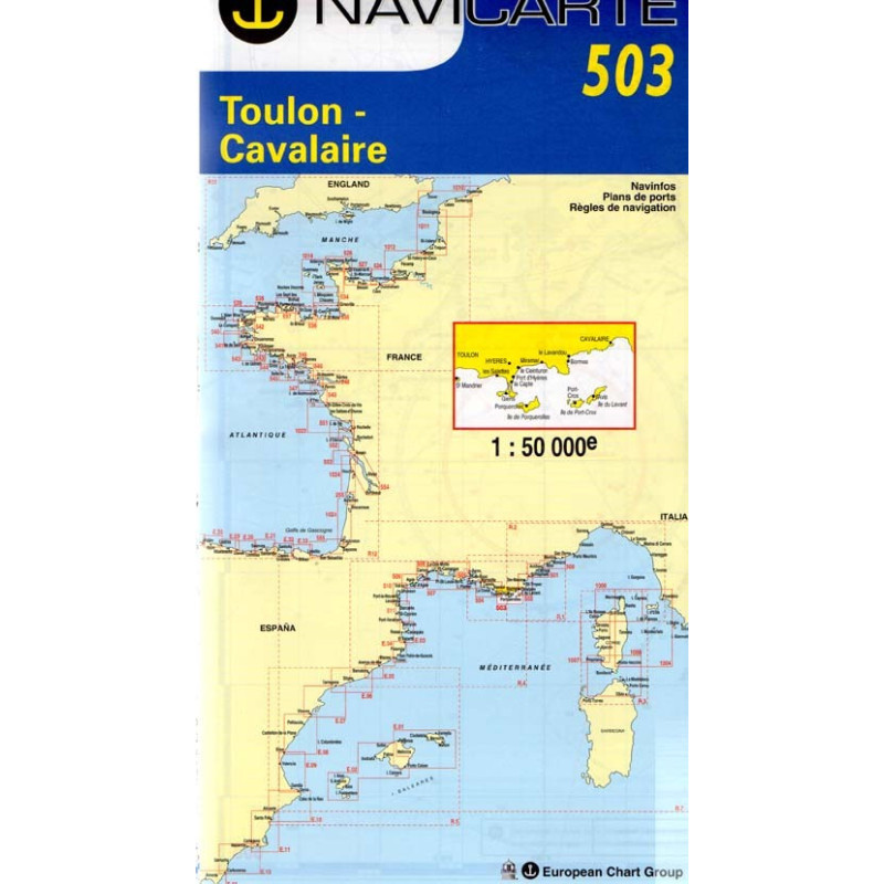 Marine Chart Navicarte 503 - Toulon, Cavalaire Marine Chart Navicarte 503 - Toulon, Cavalaire