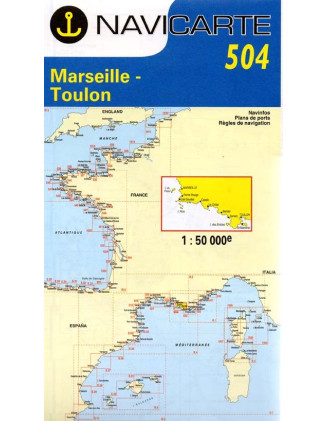 Buy Marine Chart Navicarte 504 Marseille Toulon - Stratosens.com
