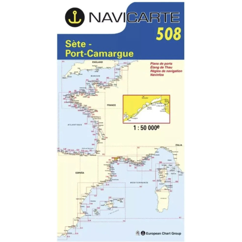 Carta Nàutica Navicarte 508 - Sete, Port Camargue Carta Nàutica Navicarte 508 - Sete, Port Camargue