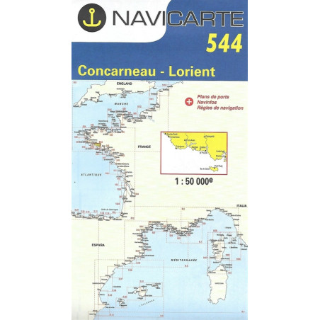 Buy Marine Chart Navicarte 544 Concarneau Lorient - Stratosens.com