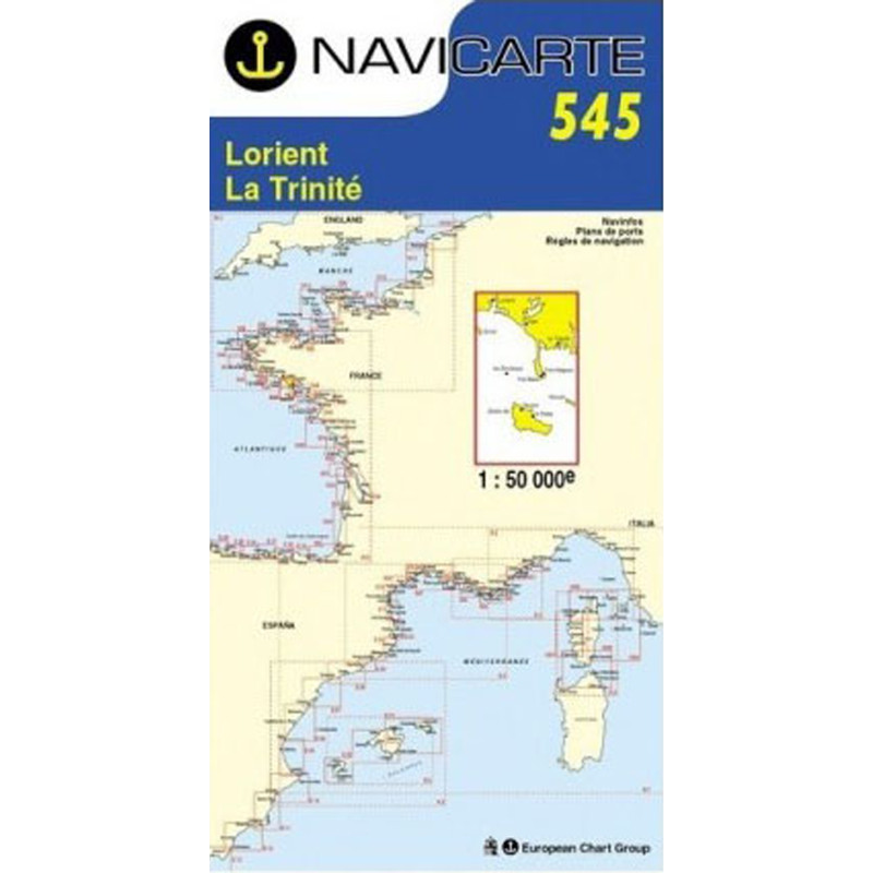 Marine Chart Navicarte 545 - Lorient, La Trinité Marine Chart Navicarte 545 - Lorient, La Trinité