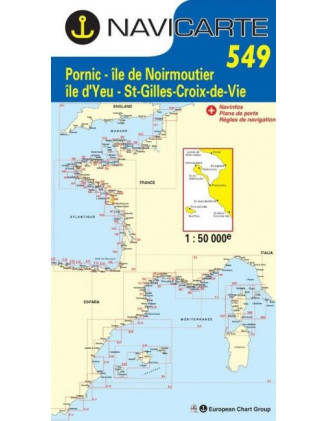 Buy Marine Chart Navicarte 549 - Pornic, St Gilles - Stratosens.com