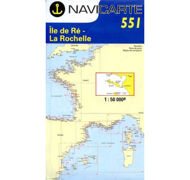 Carta Nàutica Navicarte 551 - Ile de Re, La Rochelle