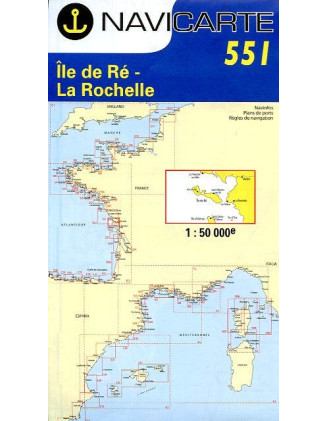 Carta Náutica Navicarte 551 - Ile de Re, La Rochelle - Stratosens.com