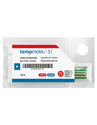 Data Logger per a Temperatura d'Un Sol Ús Tempmate S1V2 - Stratosens.com