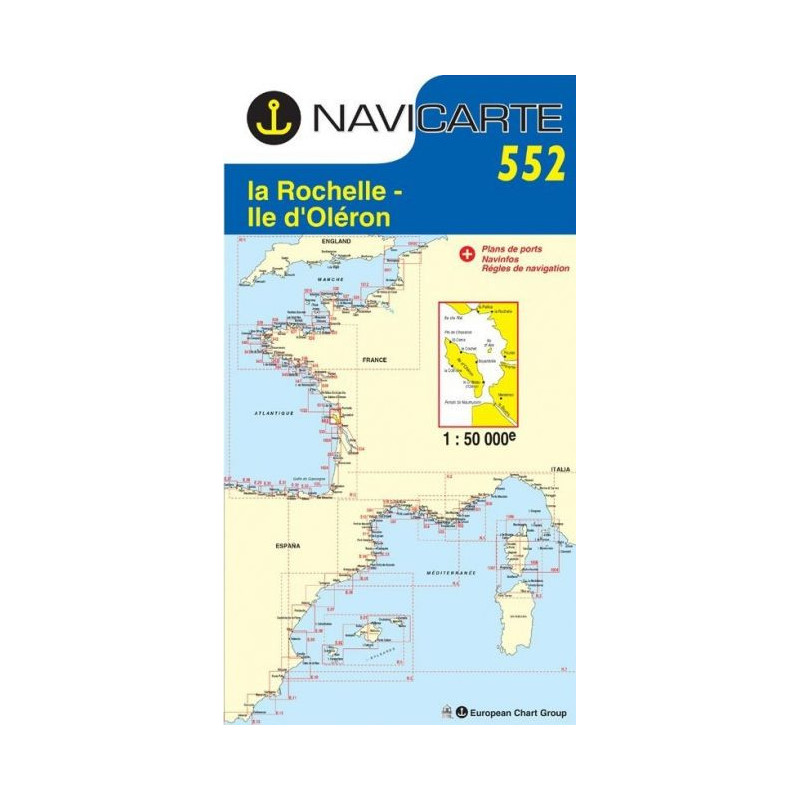 Marine Chart Navicarte 552 - La Rochelle, Ile d'Oleron Marine Chart Navicarte 552 - La Rochelle, Ile d'Oleron
