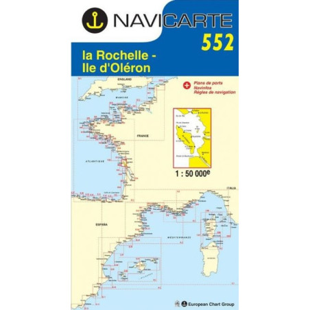 Carta Náutica Navicarte 552 La Rochelle, Ile d'Oleron - Stratosens.com