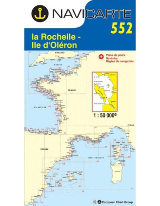 Marine Chart Navicarte 552 - La Rochelle, Ile d'Oleron -Stratosens.com