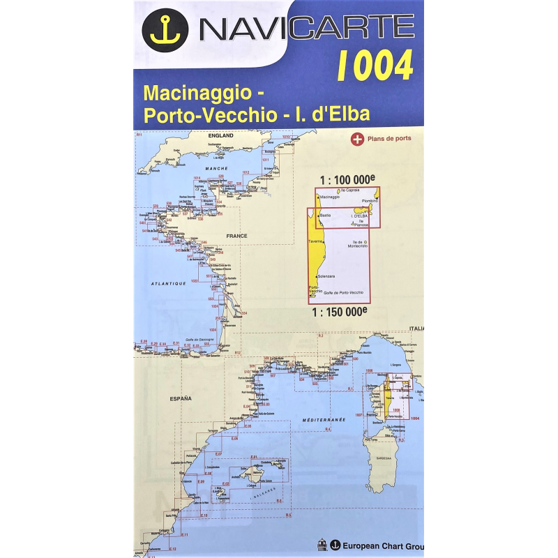 Carta Náutica Navicarte 1004 - Macinaggio, I. d'Elba