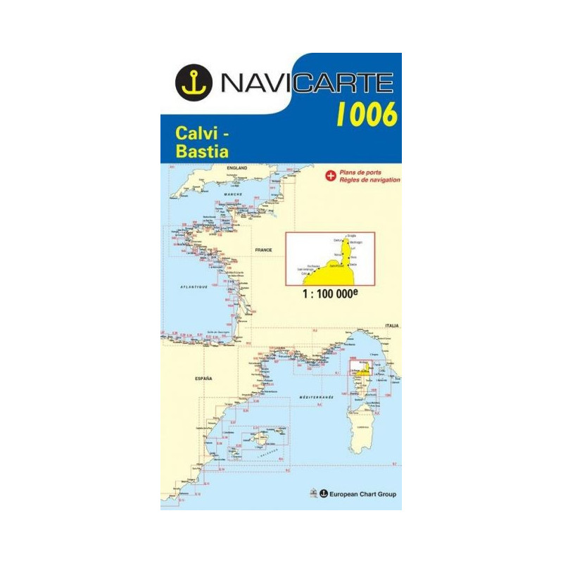 Marine Chart Navicarte 1006 - Calvi, Bastia Marine Chart Navicarte 1006 - Calvi, Bastia