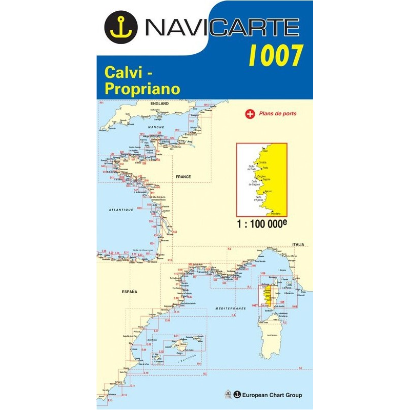 Carta Náutica Navicarte 1007 - Calvi, Propriano