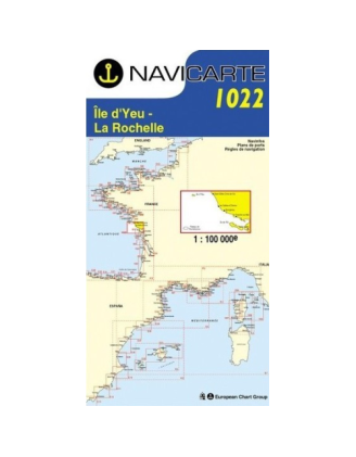 Marine Chart Navicarte 1022 - Ile d'Yeu, La Rochelle - Stratosens.com