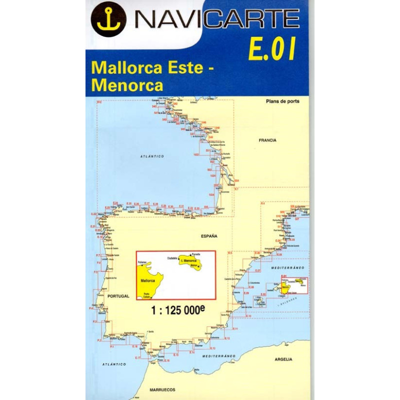 Carta Náutica Navicarte E01 - Mallorca Este, Menorca