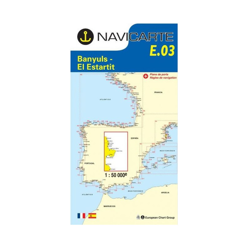 Marine Chart Navicarte E03 - Banyuls, l'Estartit Marine Chart Navicarte E03 - Banyuls, l'Estartit