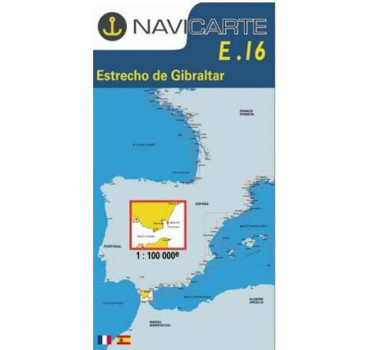Carta Náutica Navicarte E16 - Estrecho de Gibraltar - Stratosens.com