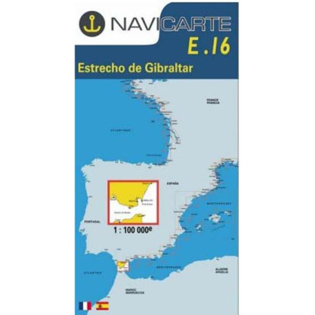 Carta Náutica Navicarte E16 - Estrecho de Gibraltar - Stratosens.com