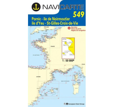 Comprar Carta Náutica Navicarte 549 -Pornic, St Gilles -Stratosens.com