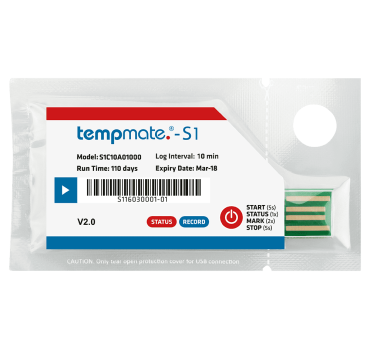 Data Logger para Temperatura de 1 Solo Uso Tempmate S1V2 - Stratosens.com