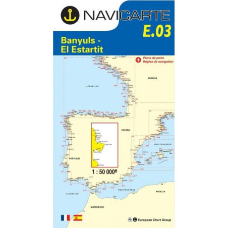 Carta Náutica Navicarte E03 - Banyuls, l'Estartit - Stratosens.com